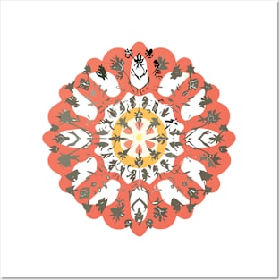 mandala Clamber drawingmandala Flutter stuffed Posters and Art